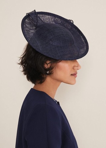 Phase Eight Bow Detail Underband Fascinator Hats Navy USA | 4760591-CJ